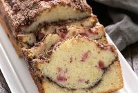 Homestyle Rhubarb Cinnamon Swirl Loaf