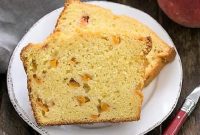 Golden Glazed Peach Pound Cake