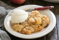 Warm Apple Crumble with Creamy Vanilla Custard