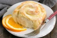 Fluffy Orange Glazed Rolls