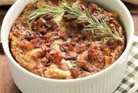Irresistible Prosciutto, Gorgonzola and Rosemary Strata