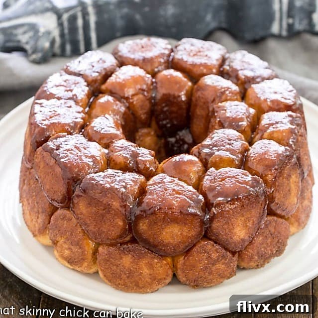 Side view of monkey bread recipe from scratch