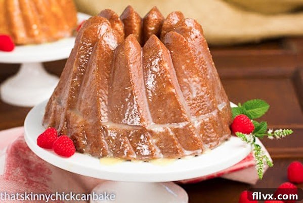 Moist White Chocolate Bundt Cake with Glaze