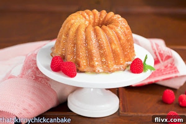 Slice of White Chocolate Bundt Cake