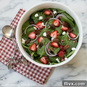 Spinach, Strawberry, Pomegranate, Feta Salad Recipe