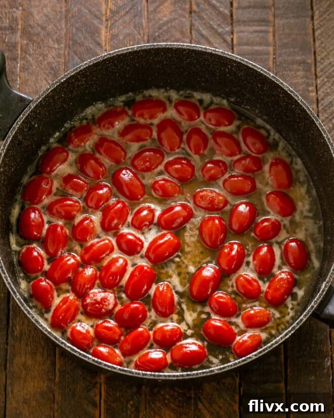 Italian Green Beans Step 3: Saute tomatoes in seasoned butter.