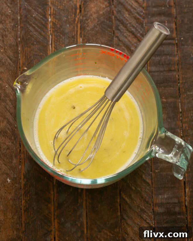Oil and lemon juice whisked together.