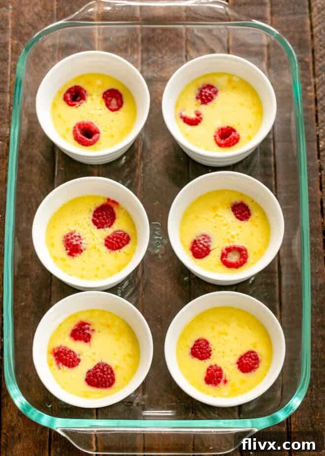 Bake as directed, until set but still jiggly.