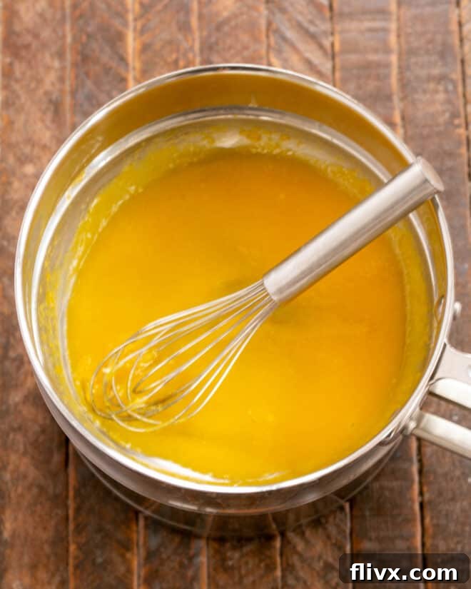 Starting custard in a double boiler..