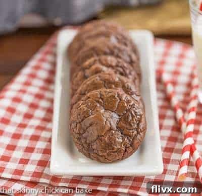 Double chocolate cookies on a white tray