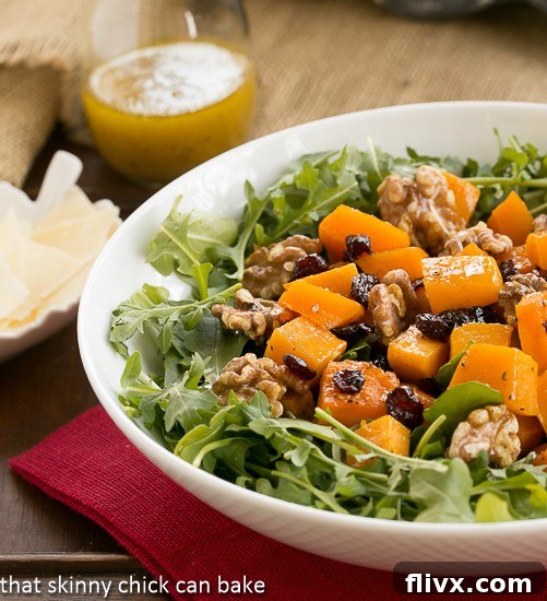 Arugula Salad with Roasted Butternut Squash