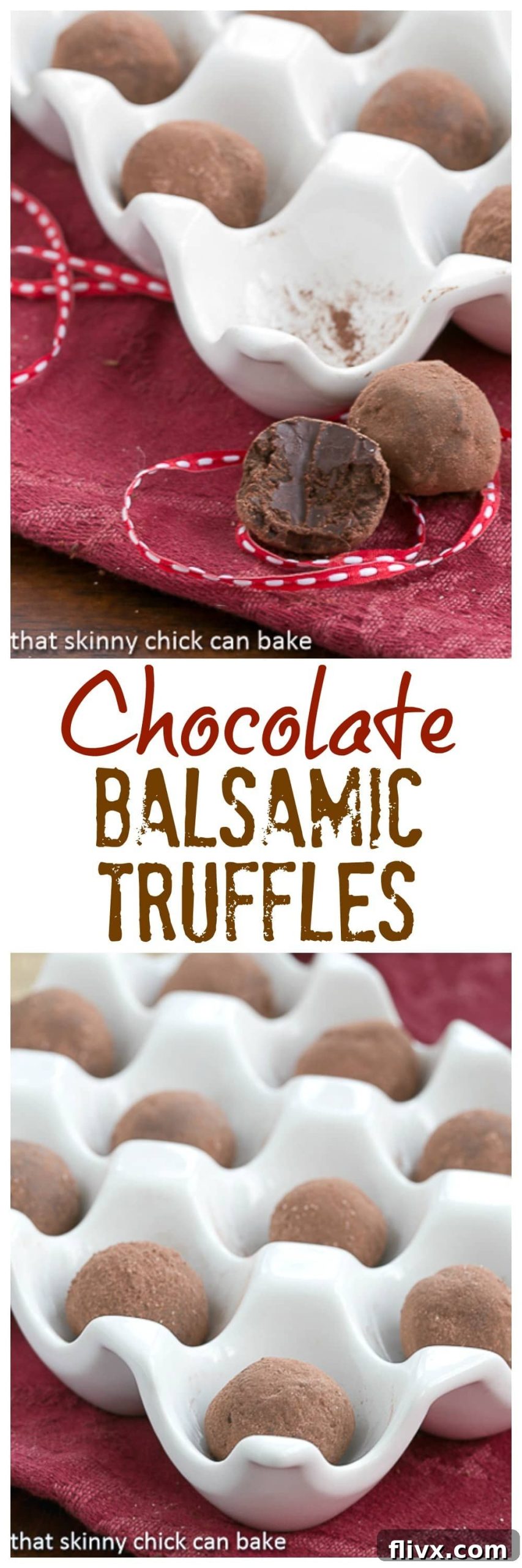 Chocolate Balsamic Truffles | Luscious chocolate candy with a certain je ne sais quoi