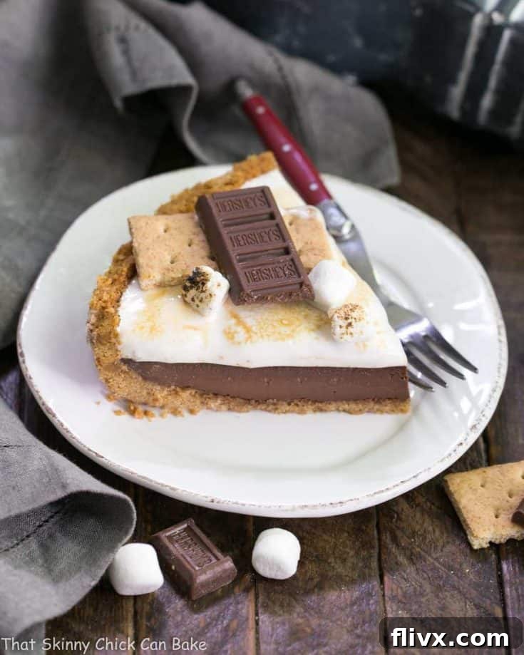 S'mores Pie - the quintessential summer picnic dessert
