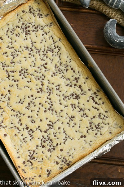 White Chocolate Brownies in a baking pan
