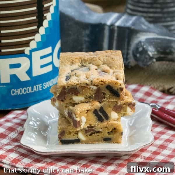Oreo Chocolate Chip Bars - a delicious bar cookie recipe