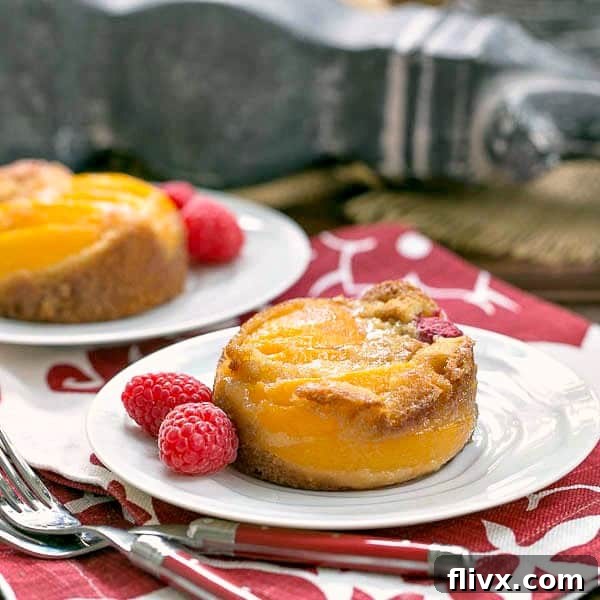 Oven Roasted Peach Cakes - A terrific, adaptable dessert featuring stone fruit!