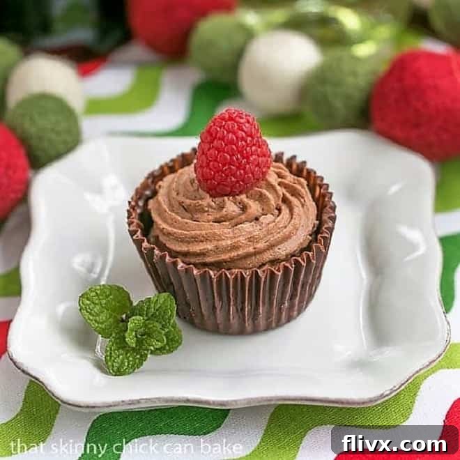 Delicious Chocolate Mousse Cups - Homemade chocolate shells filled with a luscious chocolate mousse, perfect for dessert