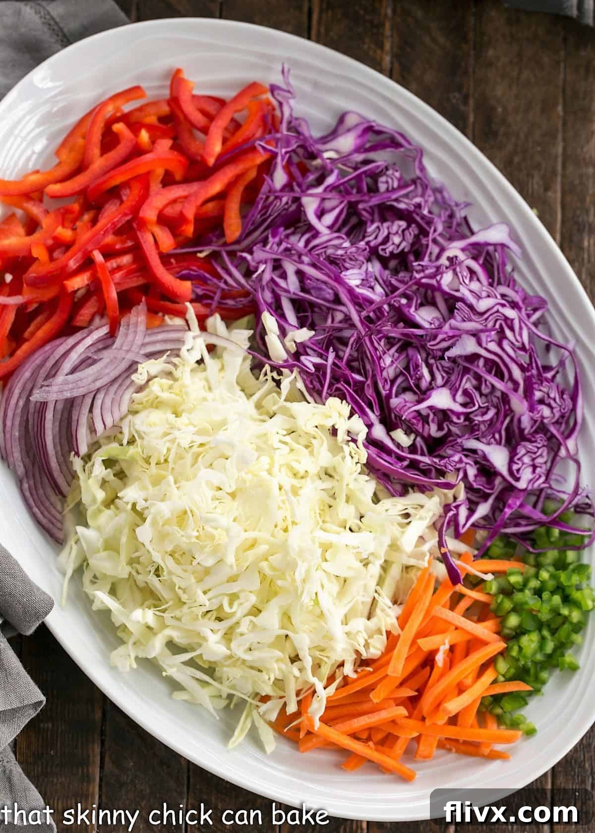 Salad ingredients for Asian Salad Recipe.