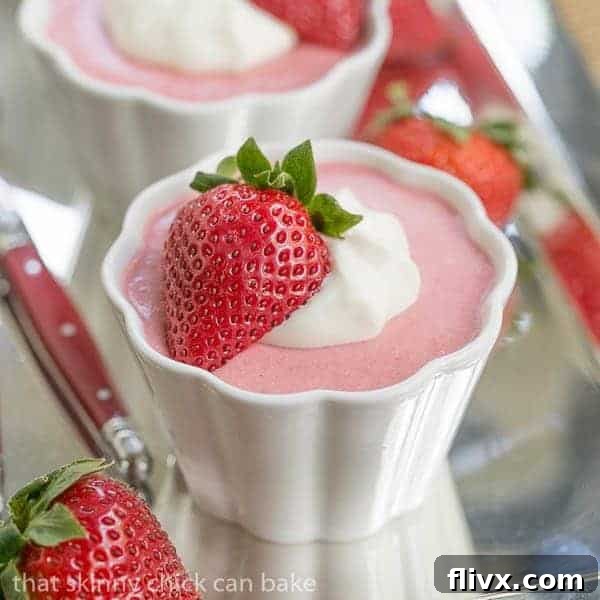Strawberry Mousse | A sweet, creamy springtime dessert