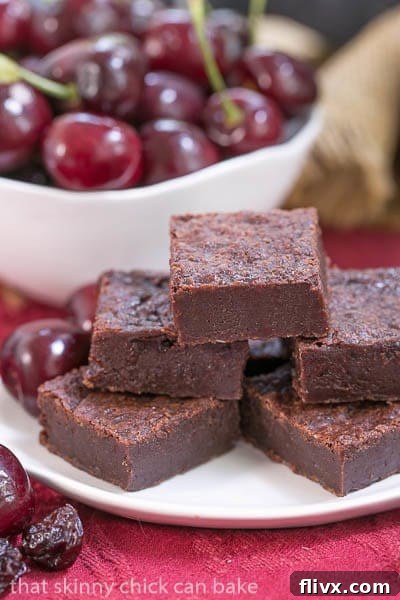 Ultimate Cherry Chocolate Brownies - Decadent, fudgy, and infused with fine wine
