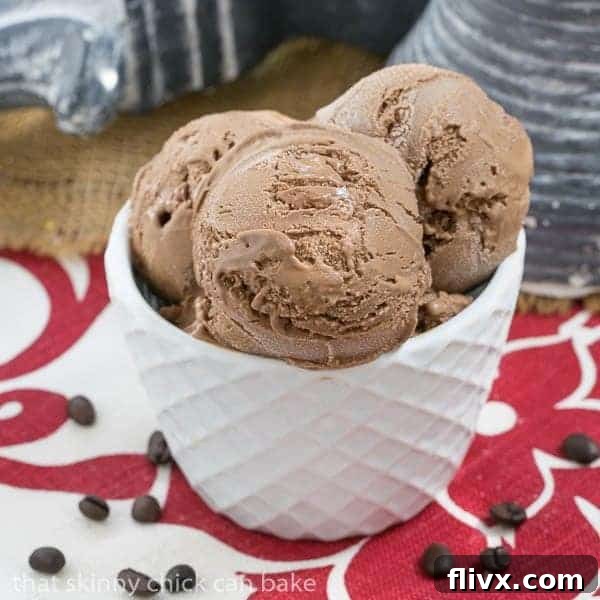 Mocha Ice Cream - Silky mocha ice cream topped with a pillow of marshmallow sauce