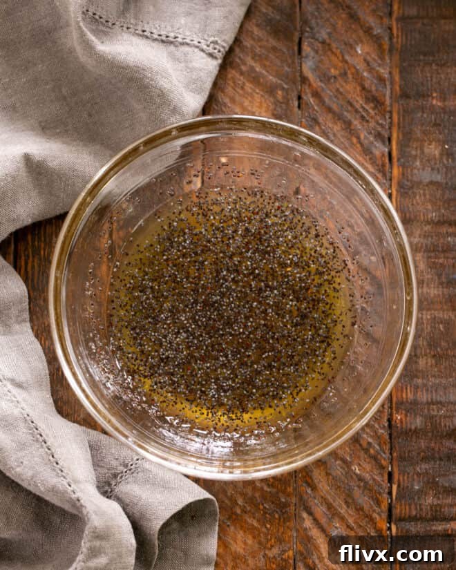 Whisk together salad dressing.