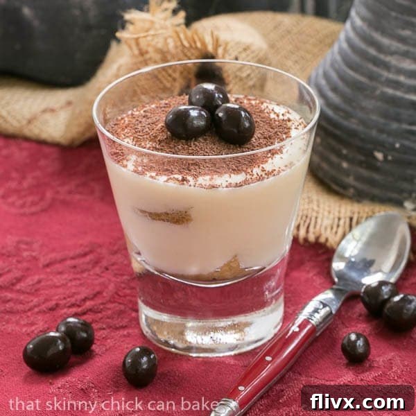 Classic Tiramisu in a highball glass