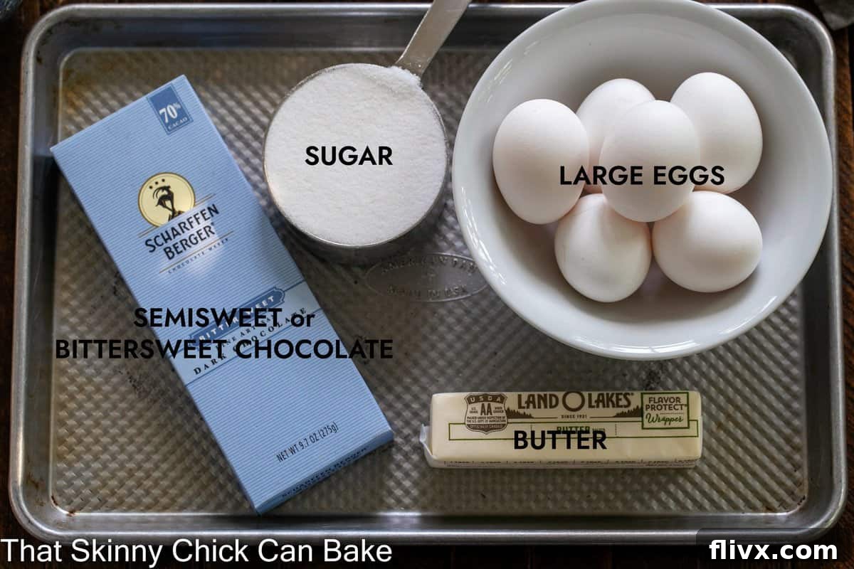 Labeled ingredients on a metal sheet pan.