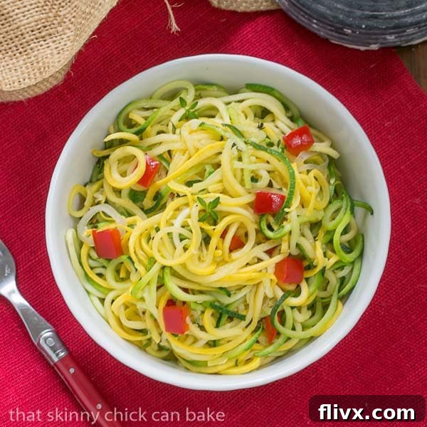 Zucchini Noodles with Parmesan | A light, healthy side dish!
