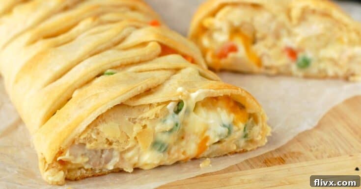 Chicken Pot Pie Crescent Braid