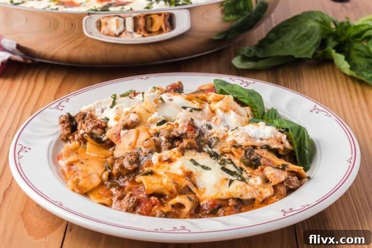 Skillet Spinach Lasagna