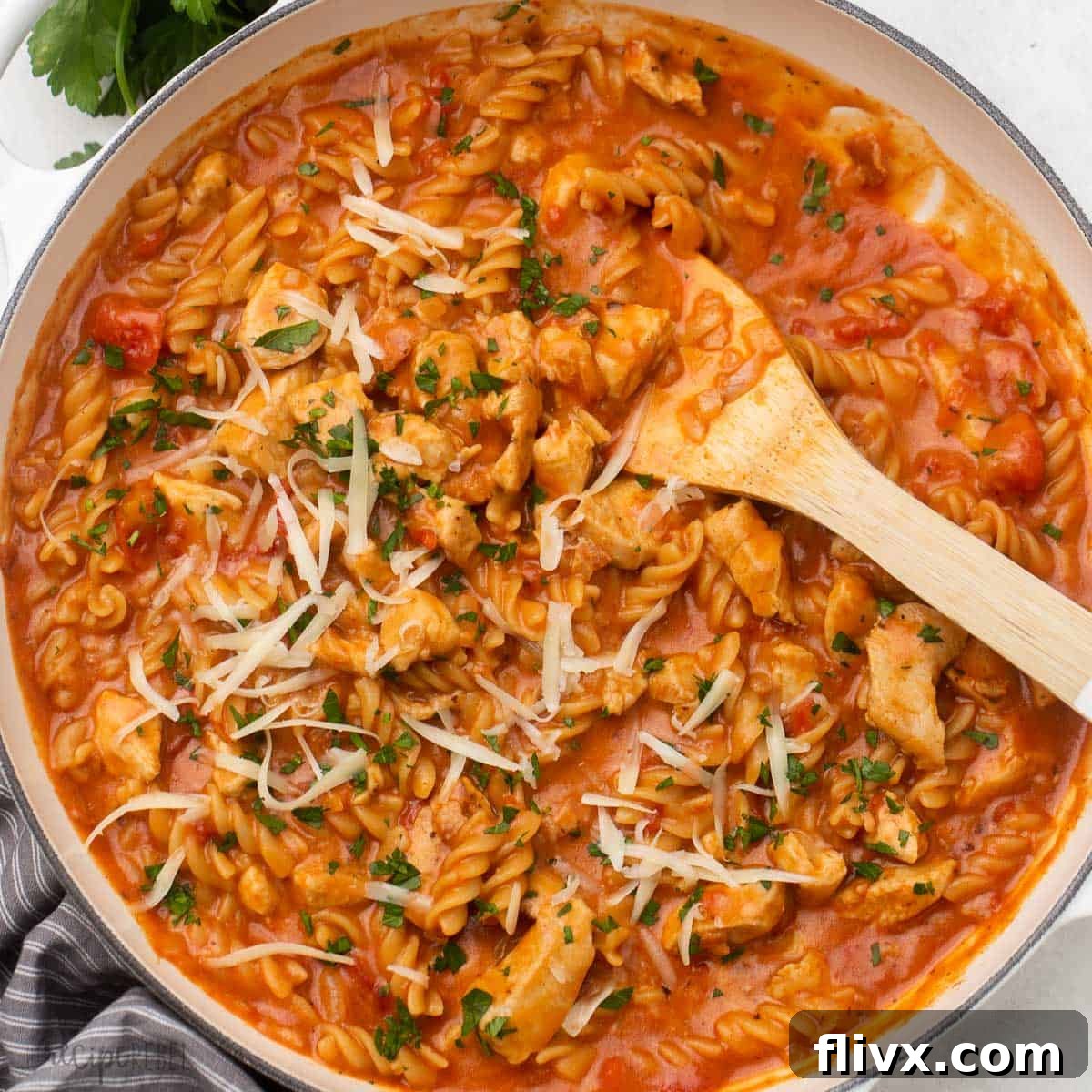 One Pot BBQ Chicken Pasta