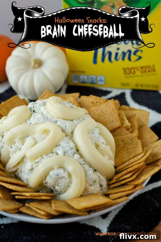 A realistic Brain Cheeseball with red jelly veins