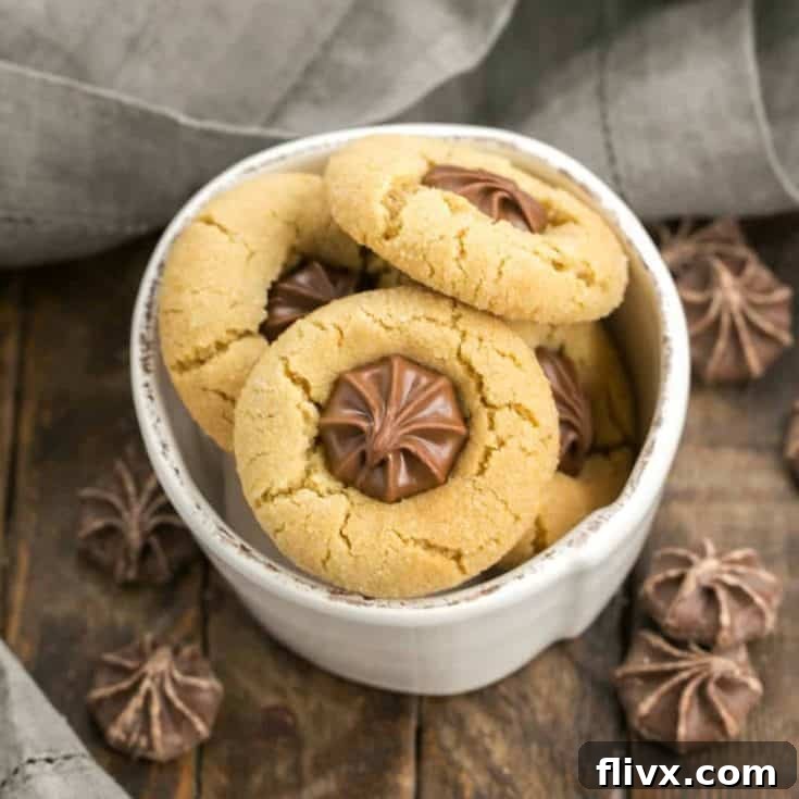 Star of Bethlehem cookies, a peanut butter blossom variation topped with chocolate stars.