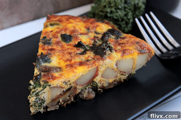 Red Potato, Kale, Mushroom and Feta Frittata