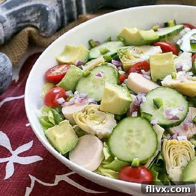 Hearts of Palm, Artichoke, Avocado and Butter Lettuce Salad