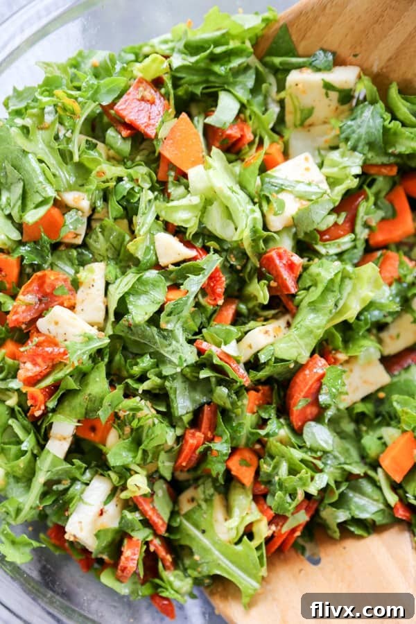Italian Kale Salad with Sweet Lemon Garlic Vinaigrette