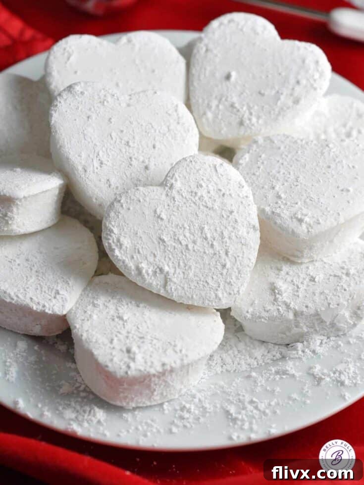 Heart-shaped Homemade Marshmallows, better than store-bought.