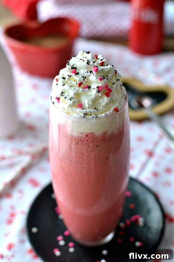 Refreshing Red Velvet Mocha Milkshake.