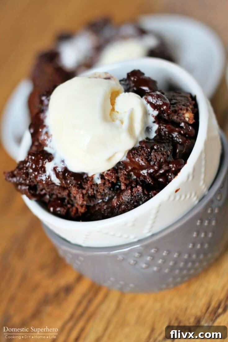 Decadent Slow Cooker Chocolate Lava Cake.