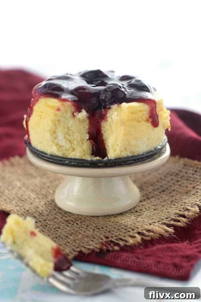 Mini Cheesecakes perfectly portioned for two.