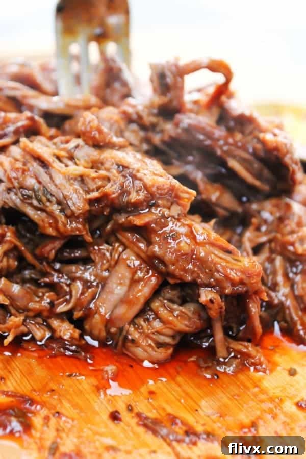 Juicy BBQ Beef Brisket cooked in a slow cooker