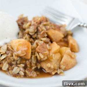 Cozy Slow Cooker Caramel Apple Crumble