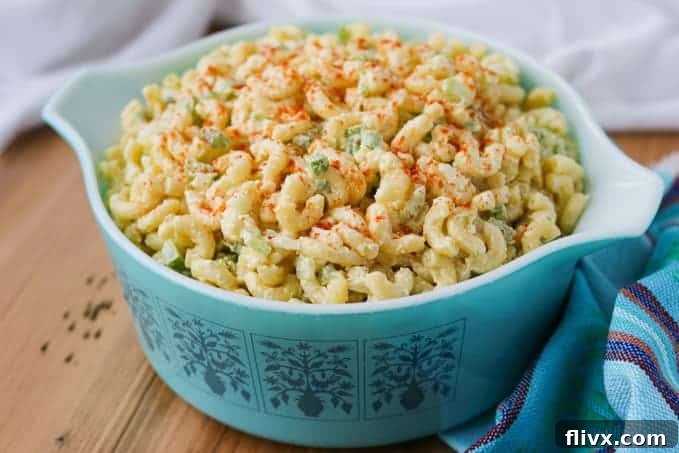 Easy Macaroni Salad, a classic macaroni salad just like your grandma would make!