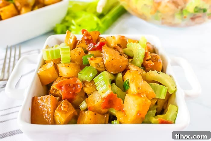 The Best No Mayo Potato Salad with Bacon, a tasty twist on classic potato salad.