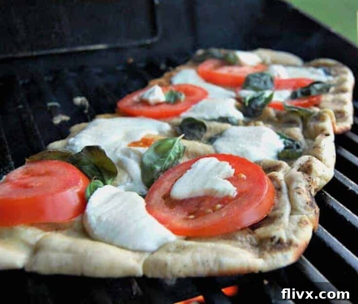 Grilled Margherita Pizza