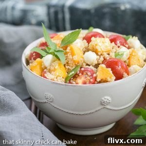 Peach Quinoa Caprese Salad
