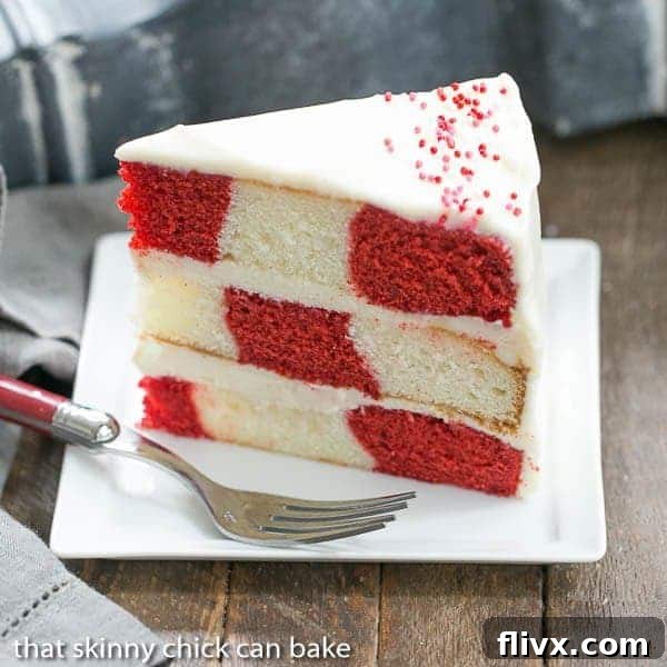 Red Velvet Checkerboard Cake | A showstopper of a celebratory cake!
