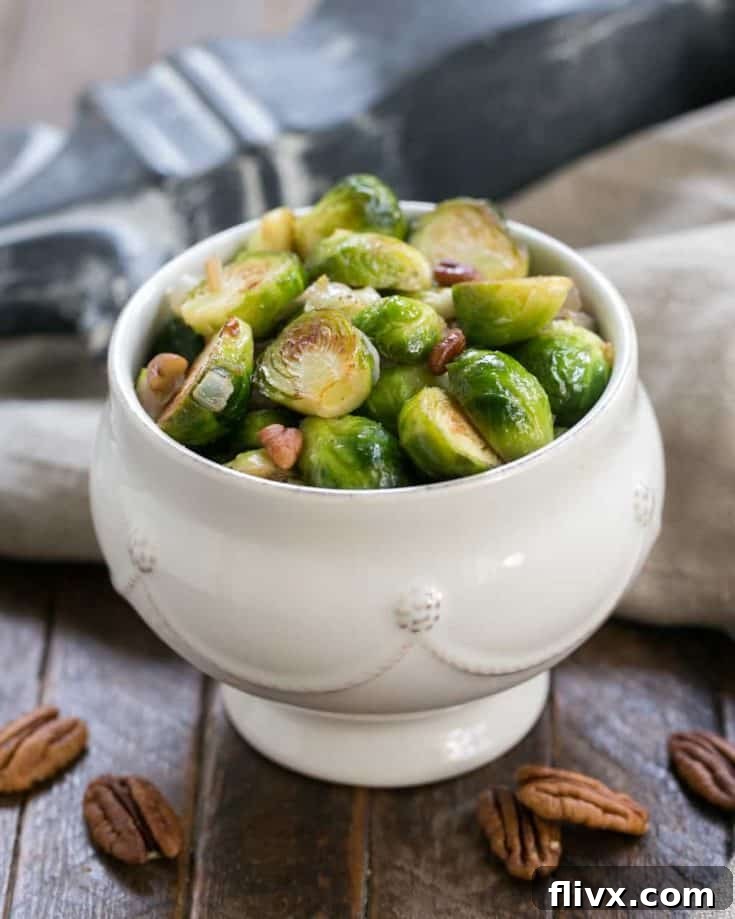 Easy Sautéed Brussels Sprouts | A simple autumnal side dish that's tasty enough for the holidays!