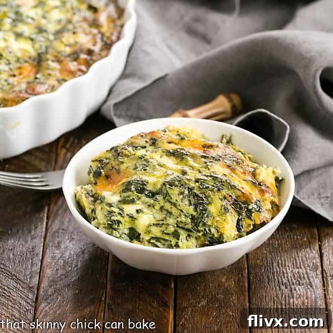 Cheesy Spinach Souffle